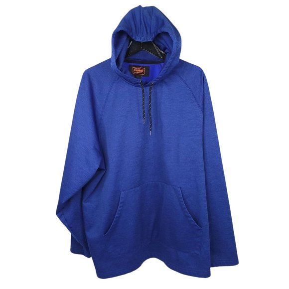 The Foundry Supply Co Pullover Hoodie AS IS Mens Size 2XL Blue Kangaroo Pocket - Picture 2 of 11